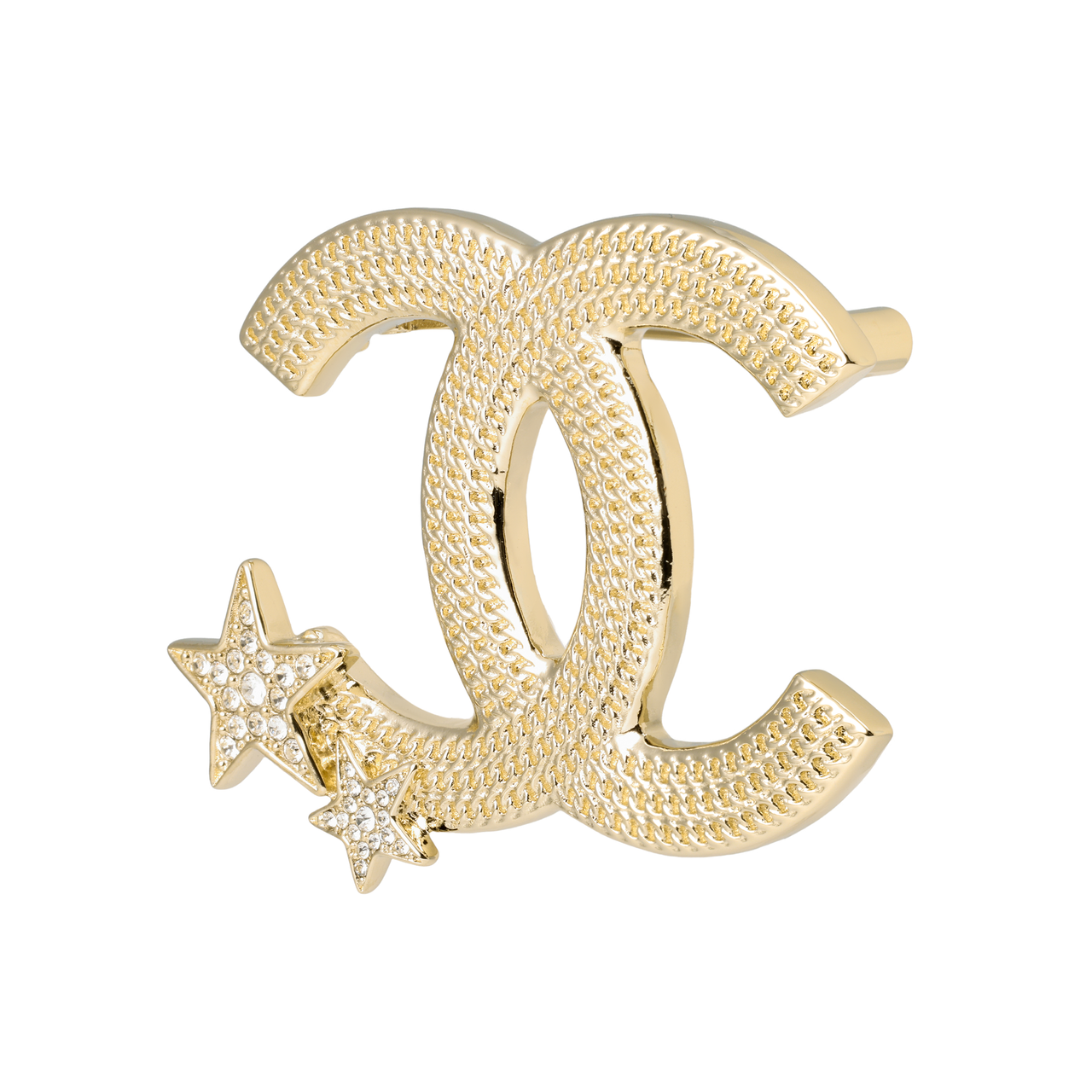 CHANEL Rhinestone Brooches Women's Gold