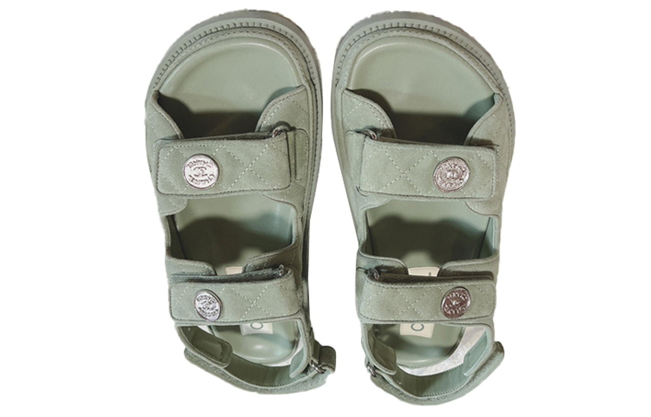CHANEL Stylish Sandals Women's Green