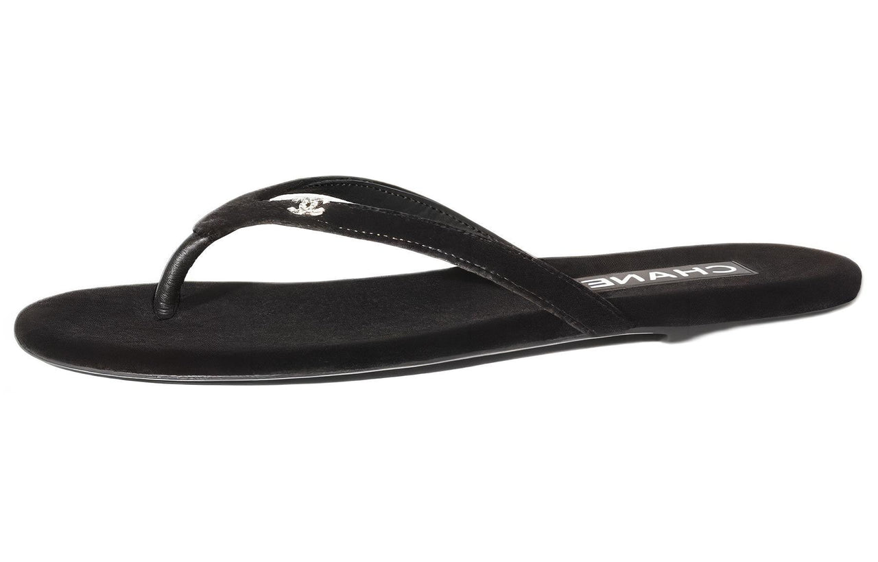 CHANEL Flip Flops Women's Black