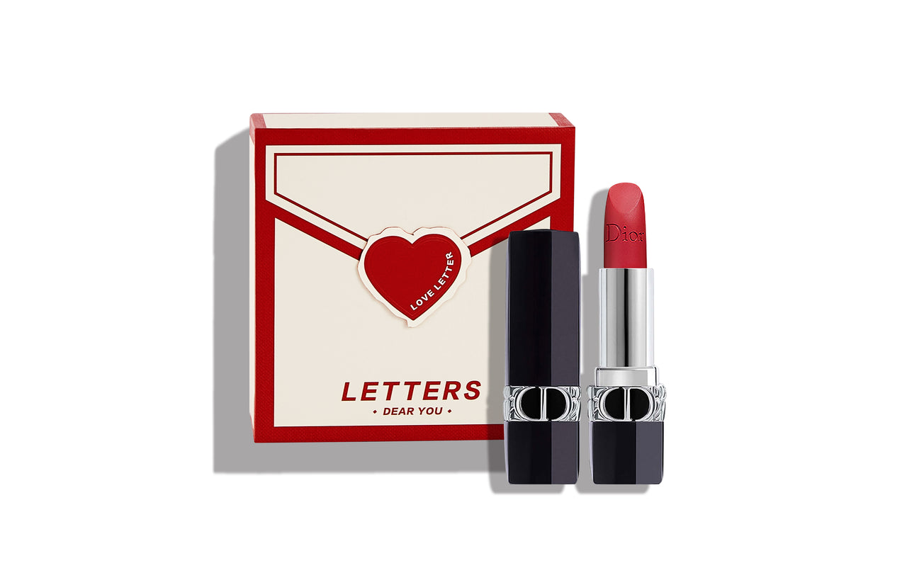 DIOR Brand-New Lively Blue Gold Lipstick With Small Envelope Gift Box Set