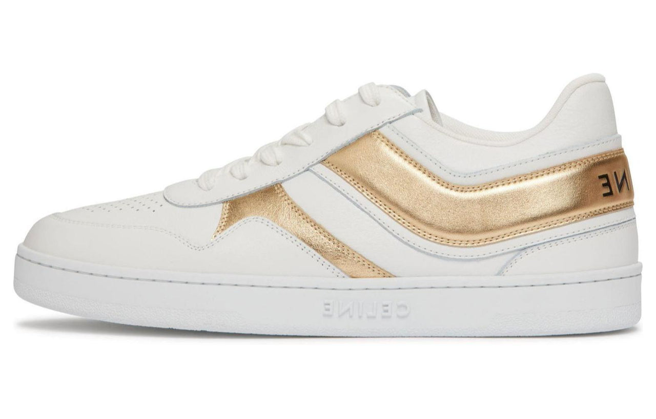 CELINE Stylish Skateboarding Shoes Women's White Gold