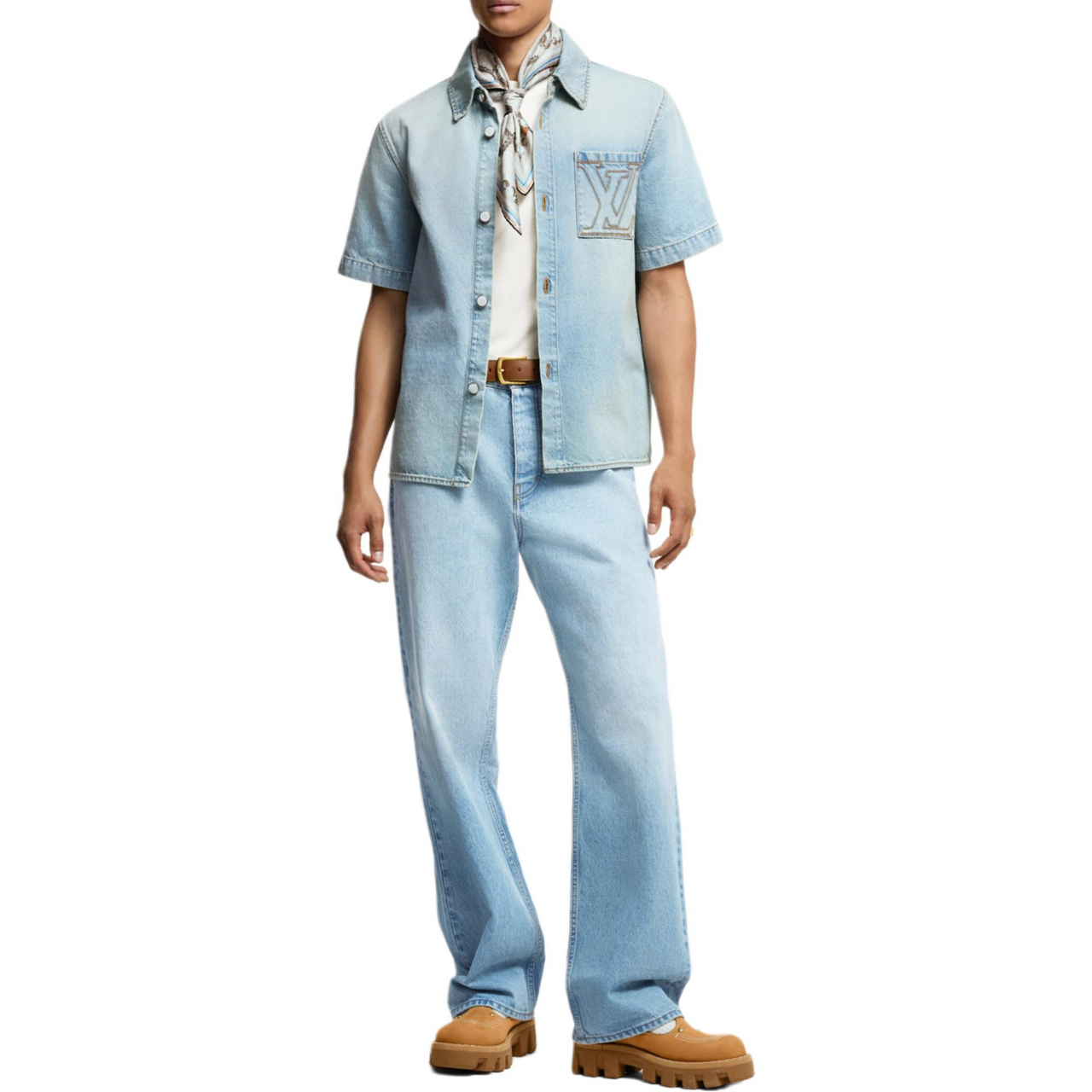 LOUIS VUITTON Wide Leg Fit Denim Pants