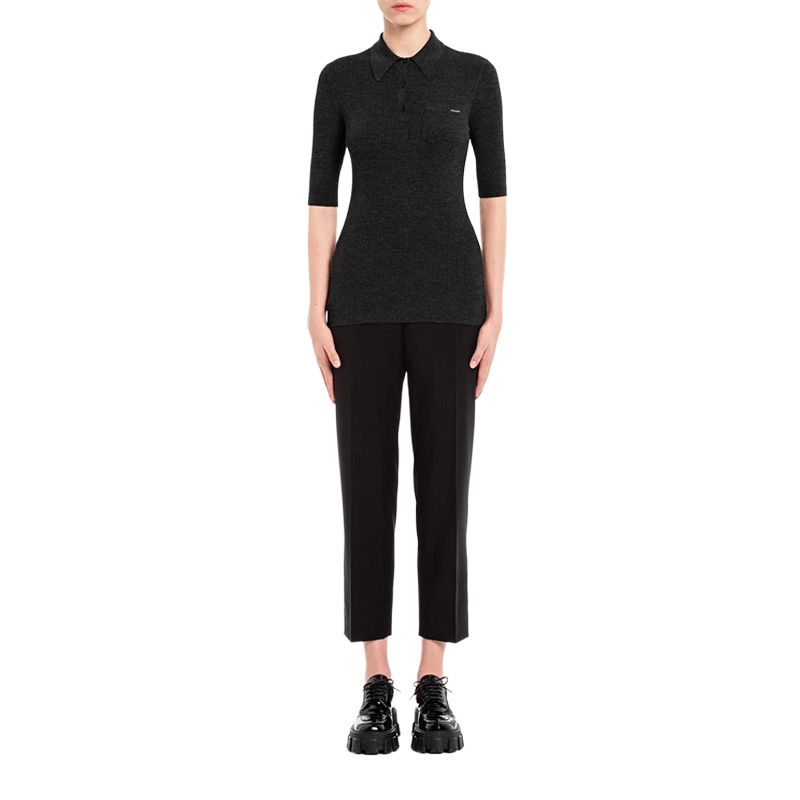 PRADA FW21 Polo Shirt Women's Black