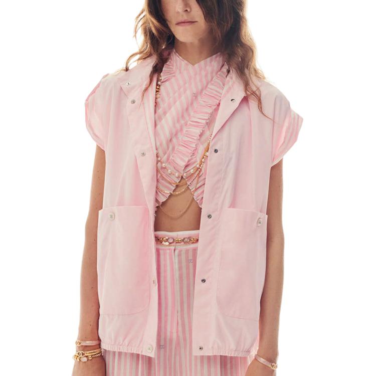 CHANEL 24 New Spring And Summer Arrivals Jackets Coats Women's Light Pink Red