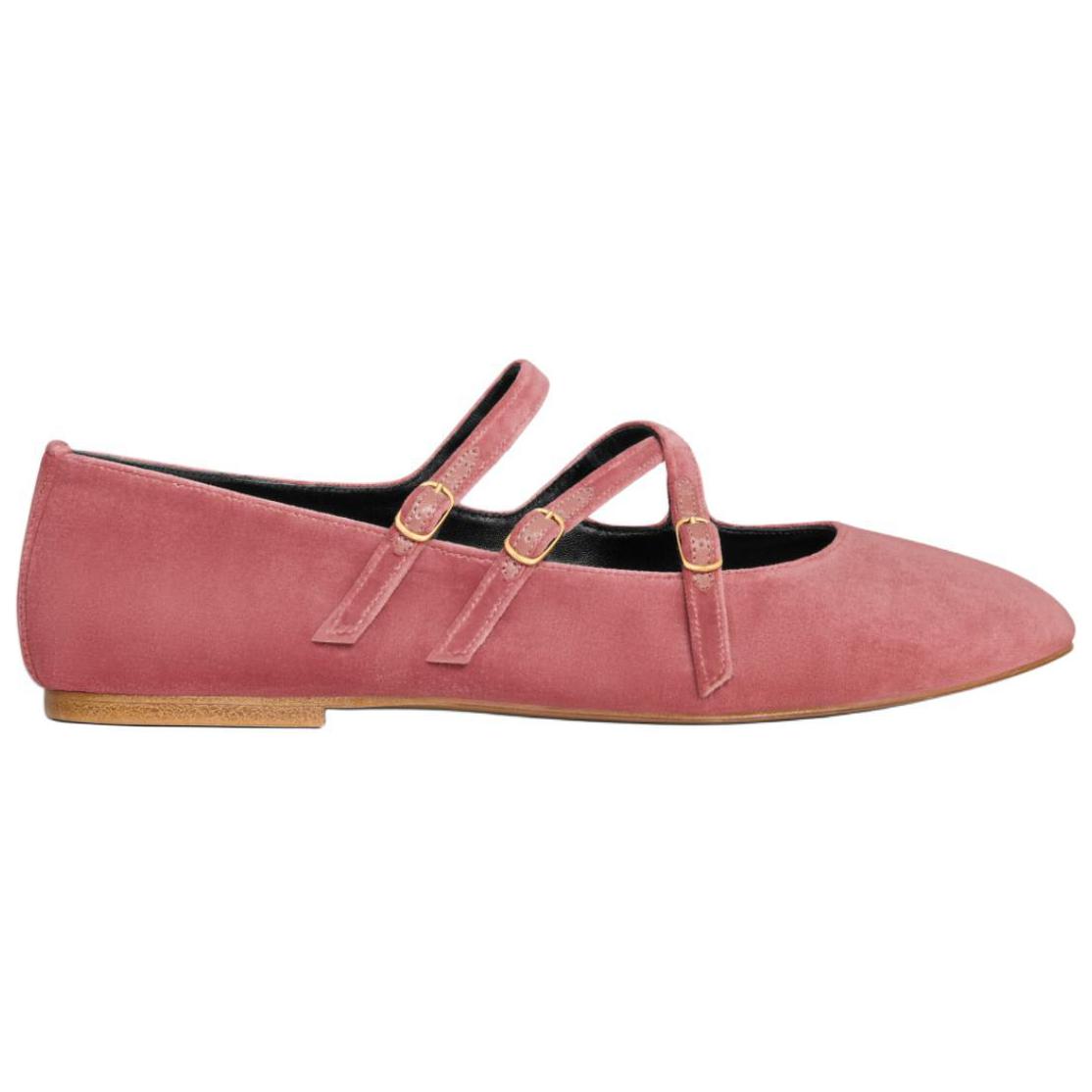 CELINE Les Ballerines Flat Casual Single Shoes Women's Pink