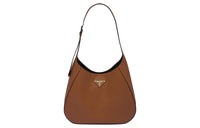PRADA Leather Handbag Shoulder Bag Women's Brown