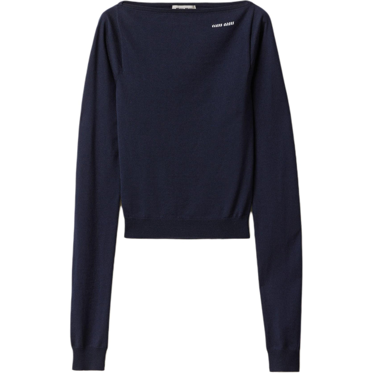 MIU MIU Boatneck Sweater Navy