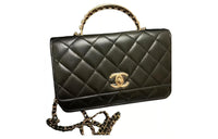 CHANEL WOC Sheepskin Wallet, Shoulder Bag, Crossbody Bag, Handbag Women's Black