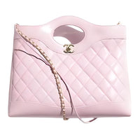 CHANEL Oil Wax Sheepskin Shoulder Bag, Crossbody Bag, Handbag Medium Size Women's Pink