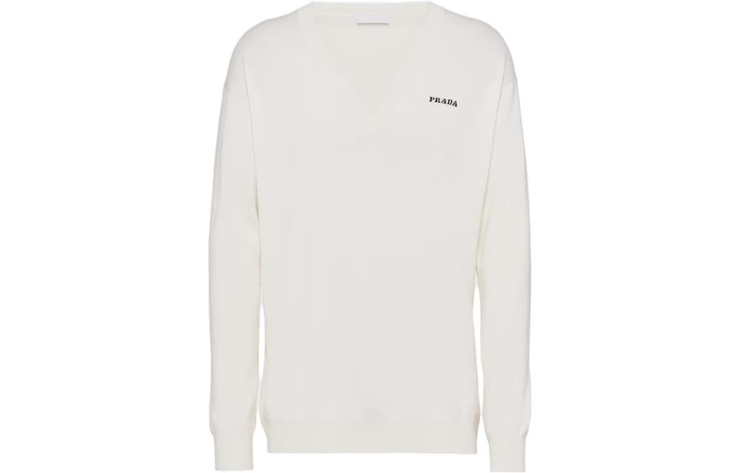 PRADA Long Sleeved V Neck Jumper