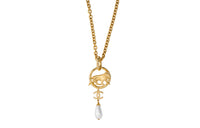 CHANEL Necklaces Women's Gold