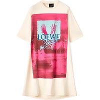 LOEWE Short Sleeved Dresses Women's Ecru