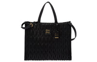 MIU MIU Sheepskin Shoulder Bag Crossbody Bag Handbag Women's Black