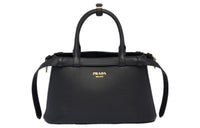 PRADA Leather Shoulder Bag Crossbody Bag Handbag Small Size Women's Black