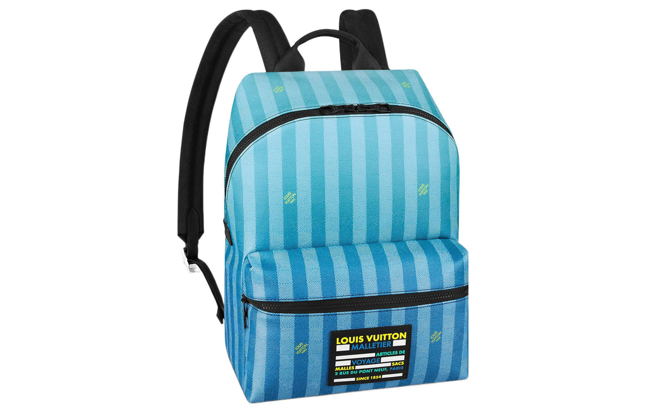 LOUIS VUITTON Discovery Backpack Damier Stripes Gradient Blue