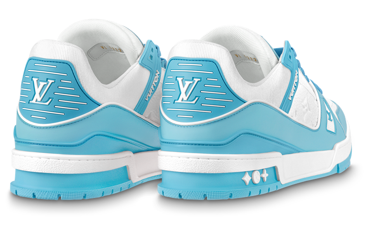 LOUIS VUITTON Lv Trainers 'White Monogram Blue'