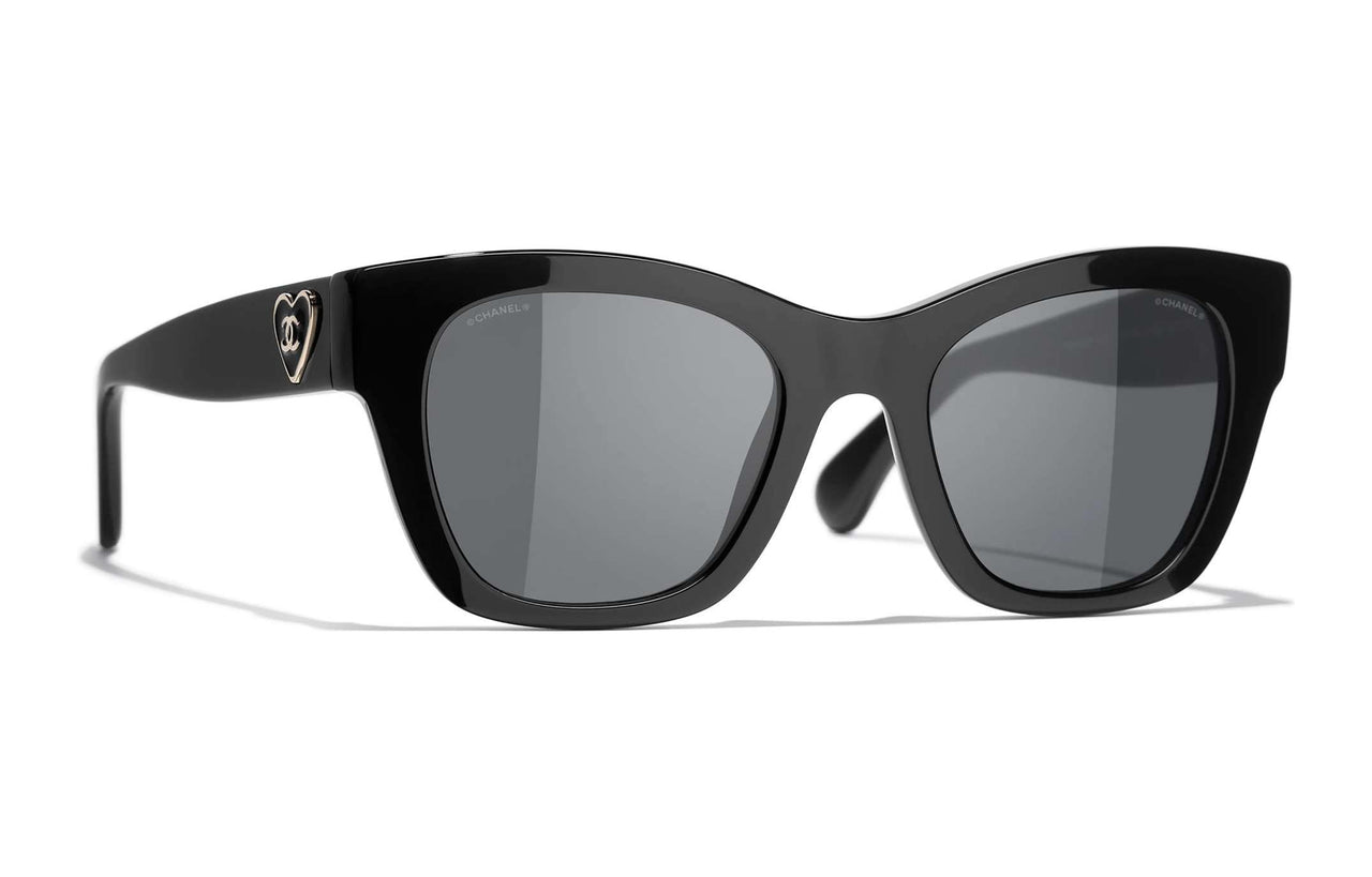 CHANEL Plate Frame Square Sunglasses Unisex