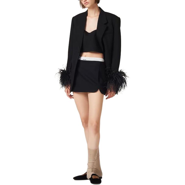 MIU MIU Powder Particle Three Camisole Women's Black