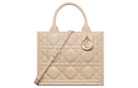 DIOR BookTote Cow Leather Tote Bag, Shopping Bag, Shoulder Bag, Crossbody Bag, Handbag Trumpets Women's Rouge Beige