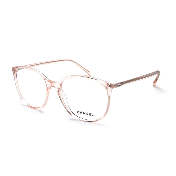 CHANEL Plate Frame Oval Eyeglass Frames Unisex