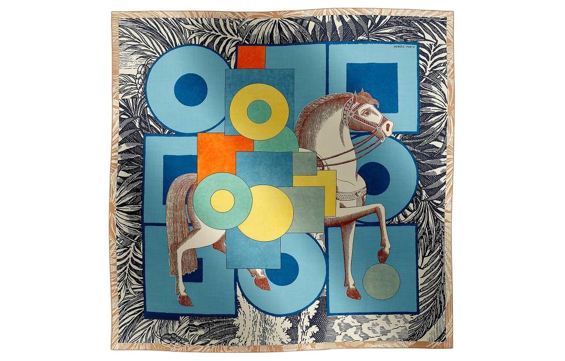 HERMES Knit Scarves Women's Blue