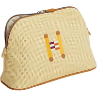HERMES Bolide Canvas Bowling Bag Storage Bag Women's Lemon Ochre Stone Color