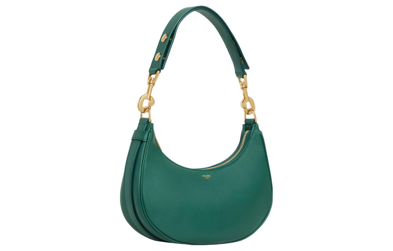 CELINE AVA Calfskin Handbag Shoulder Bag Medium Size Women's Pine Green