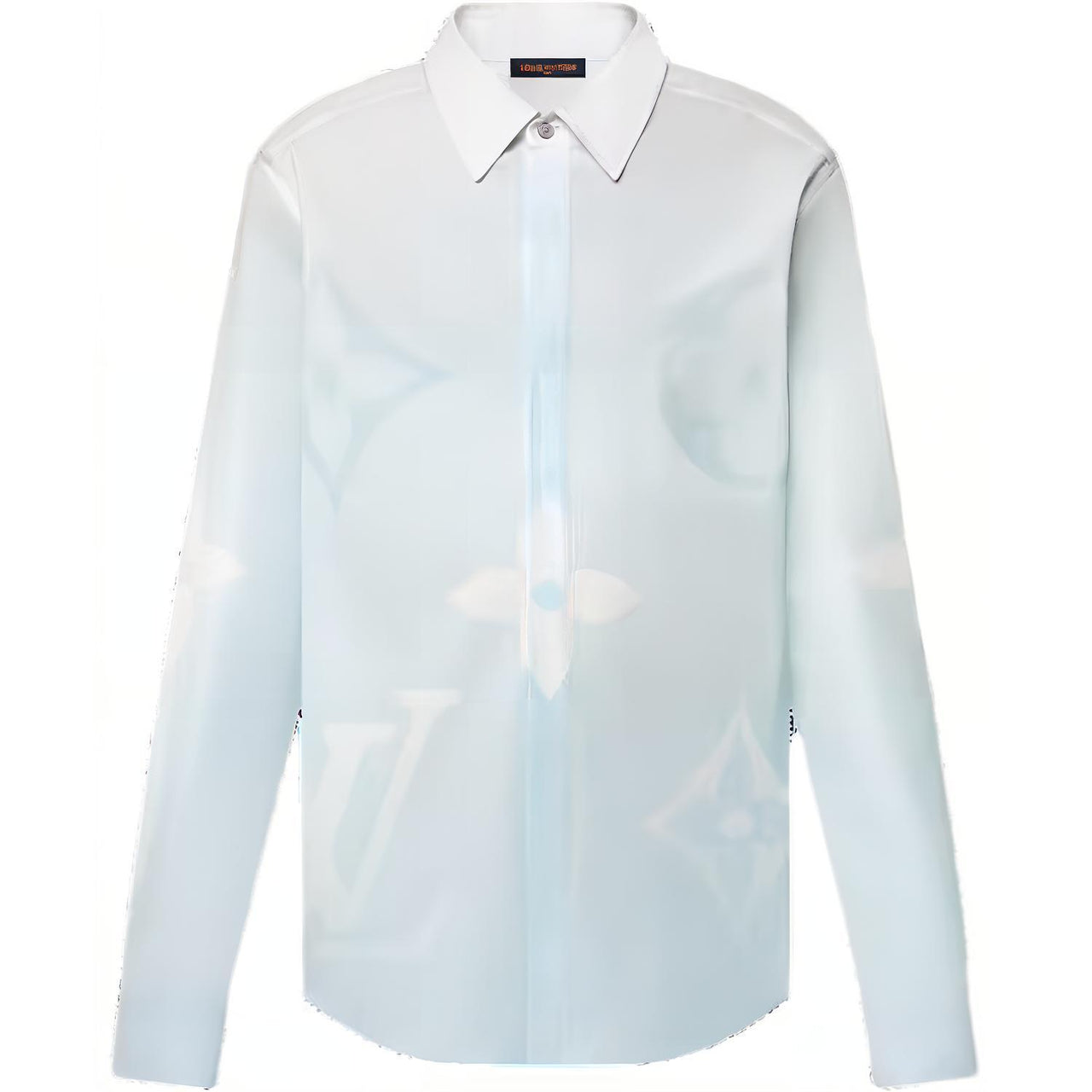 LOUIS VUITTON Monogram Printed Long-Sleeved Cotton Poplin Shirt