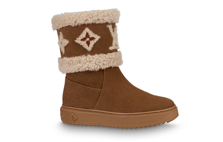 LOUIS VUITTON Snowdrop Thermal Coverage Snow Boots Women's Brown