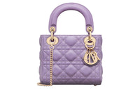 DIOR Lady Dior Sheepskin Dior Bag Shoulder Bag Crossbody Bag Handbag Mini Women's Light Purple