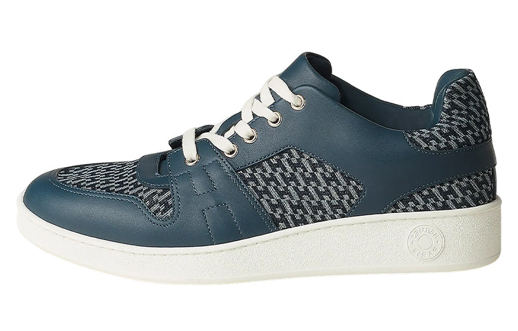 HERMES Low-Top Stylish Skateboarding Shoes Men's Blue