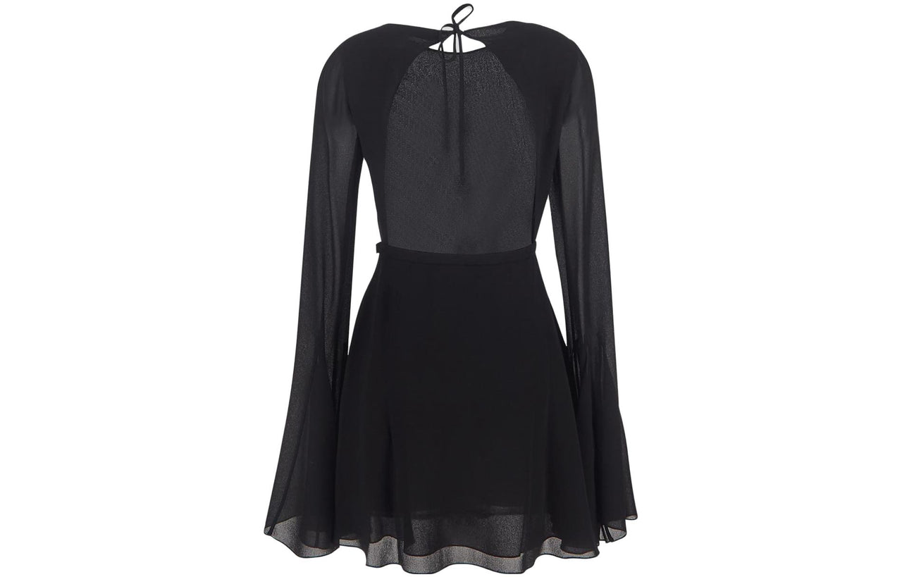 SAINT LAURENT Long Sleeved Dresses Women's Black