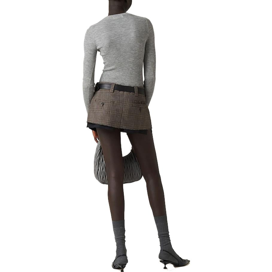MIU MIU FW23 Cashmere Sweater Women's Gray