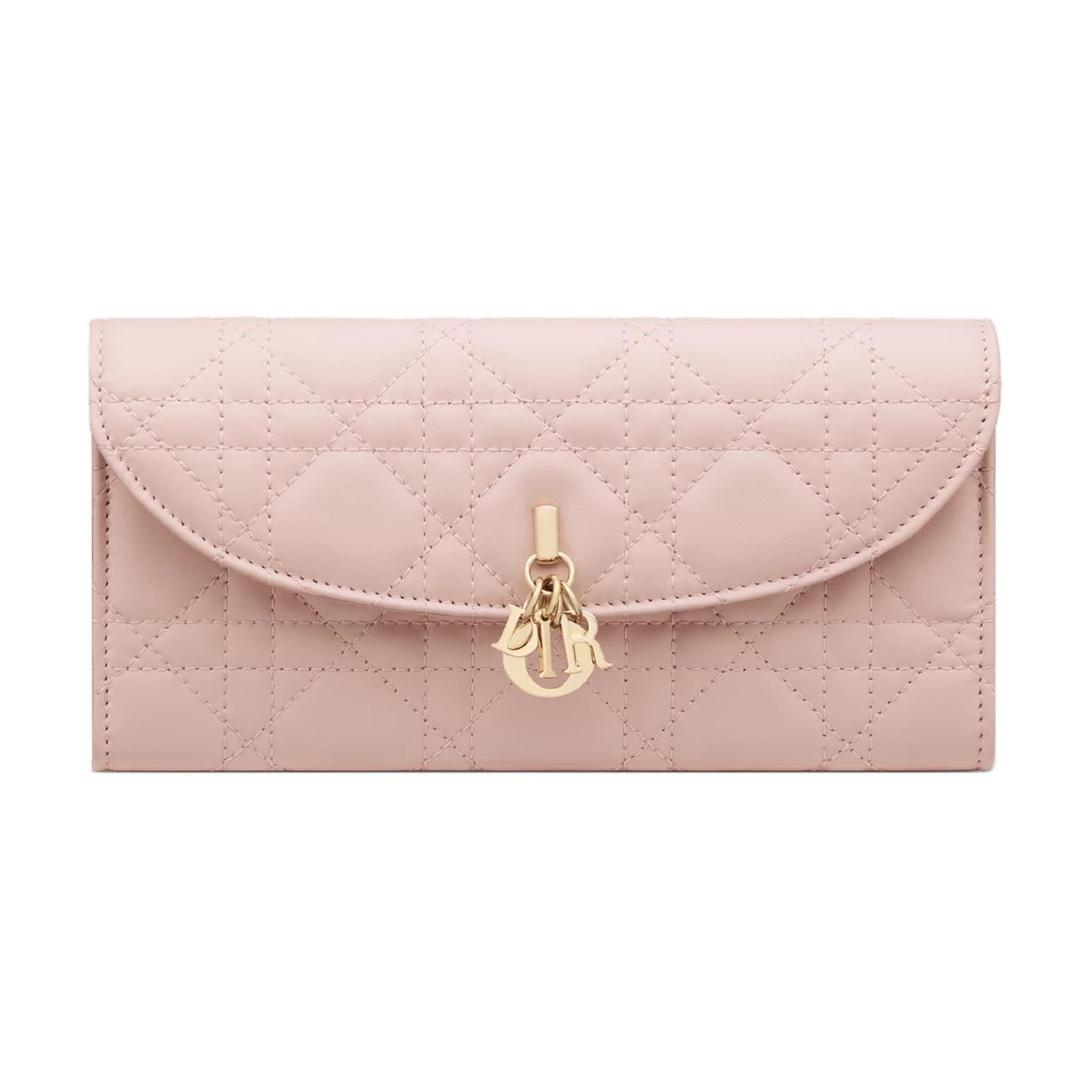 DIOR My Dior Lambskin Wallet Women's Light Pink