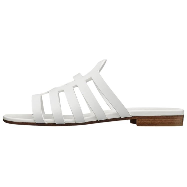 HERMES Slide Slippers Women's White