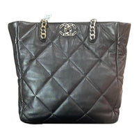 CHANEL 19Bag Lambskin Tote Bag Shopping Bag Shoulder Bags Women's Black