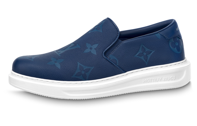 LOUIS VUITTON Beverly Hills Casual Shoes Men's Blue