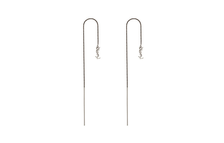 SAINT LAURENT Drop Earrings Women's Silver
