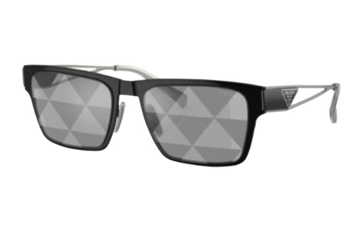 PRADA Metal Square Sunglasses Men's Gray
