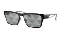 PRADA Metal Square Sunglasses Men's Gray