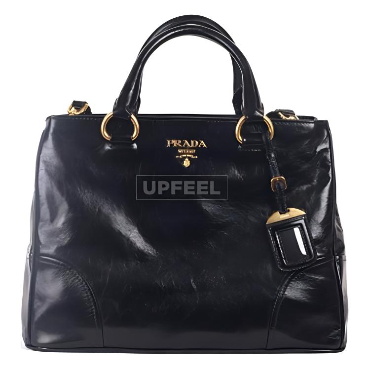 PRADA Calfskin Tote Bag Shopping Bag Shoulder Bag Crossbody Bag Handbag Women's Black