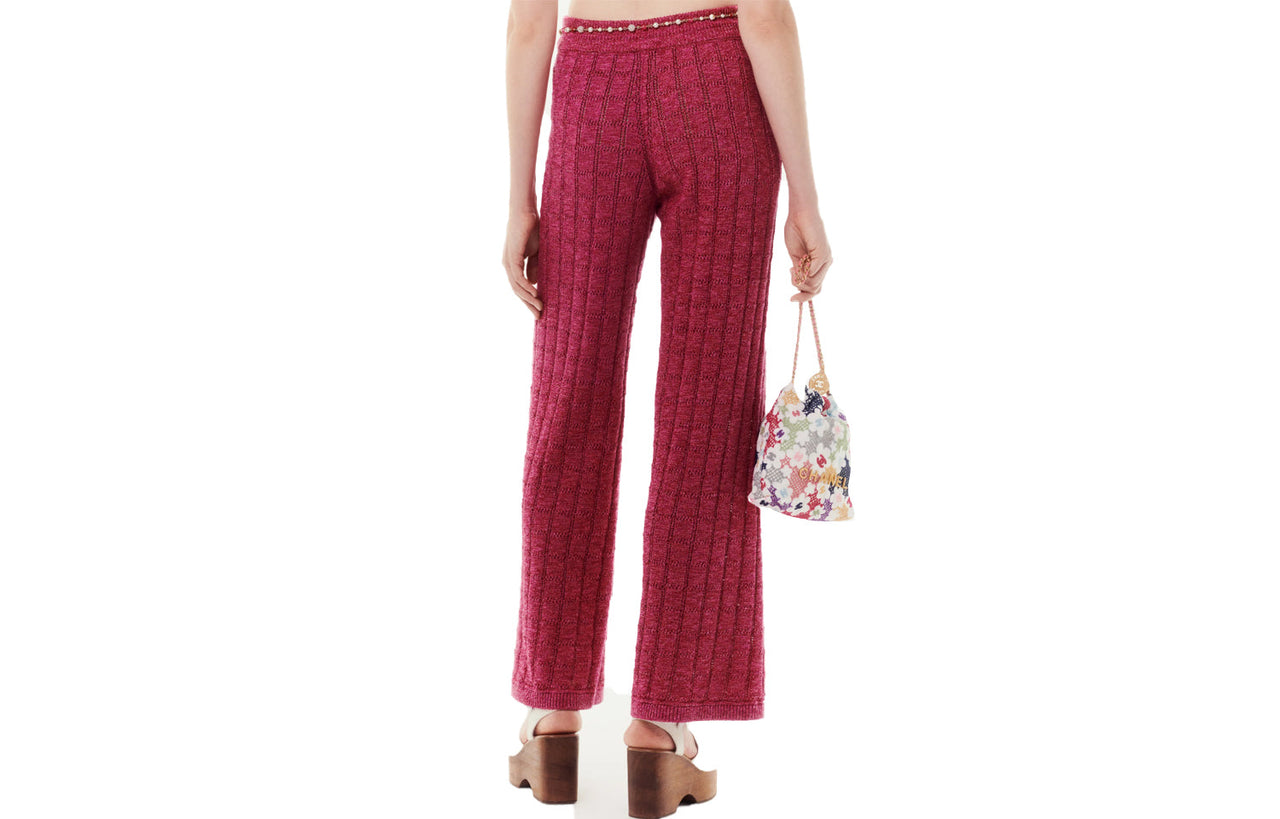 CHANEL 24 New Spring And Summer Arrivals Casual Pants Women's Fuchsia