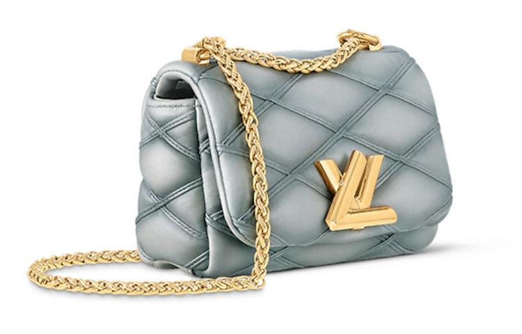LOUIS VUITTON Leather Crossbody Bag Shoulder Bag Regular Women's Light Gray