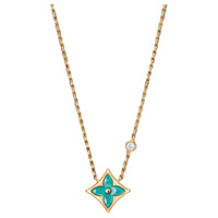 LOUIS VUITTON Color Blossom Bb Star Pendant Yellow Gold Amazonite And Diamond