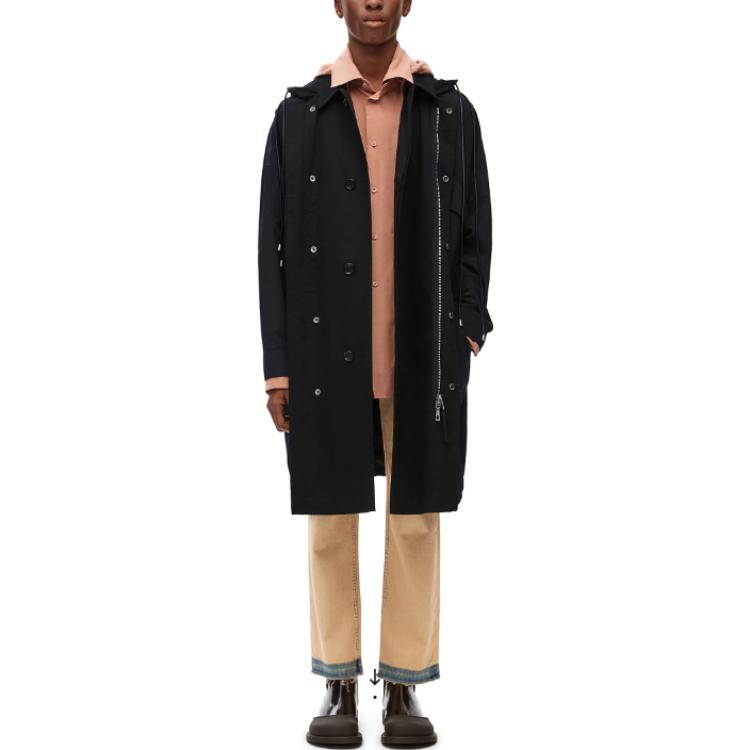 LOEWE Long Sleeved Hooded Drawstring Parka
