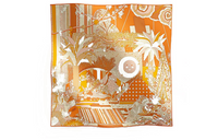 HERMES Silk Scarves Women's Orange