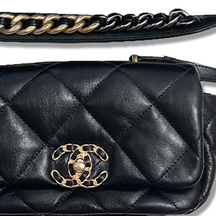 CHANEL 19Bag Wrinkle-Free Lambskin Handbag Shoulder Bag Crossbody Bag Regular Women's