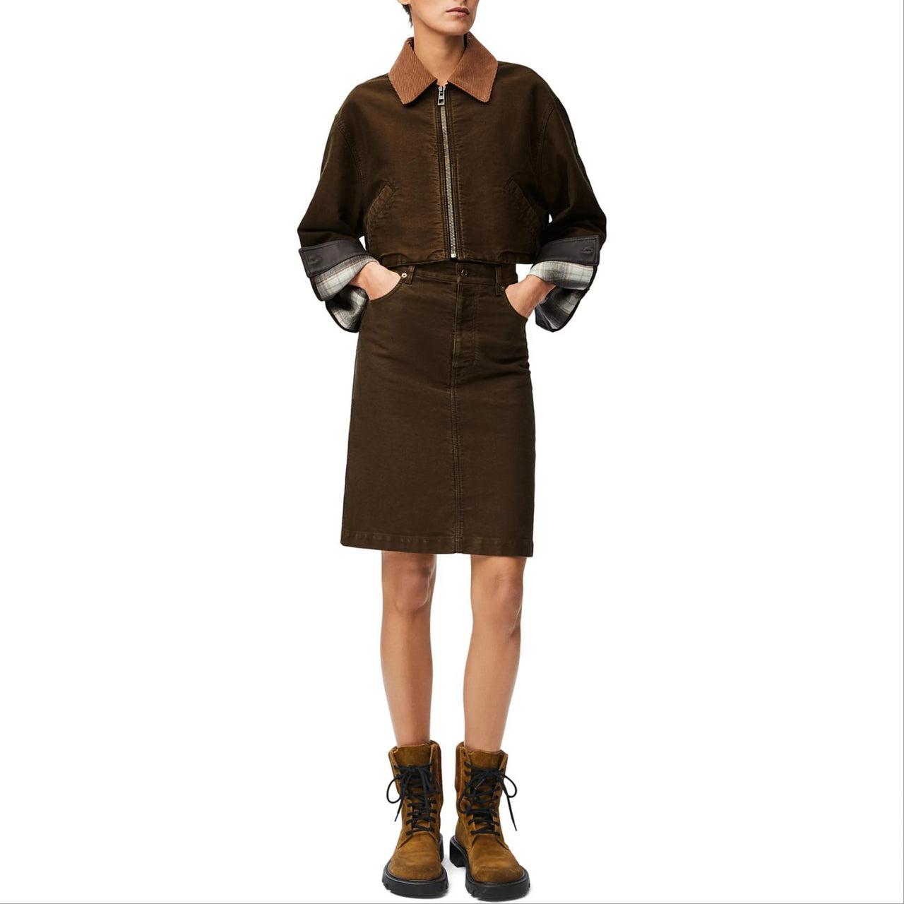 LOEWE SS24 Casual Short Skirts Women's Raven