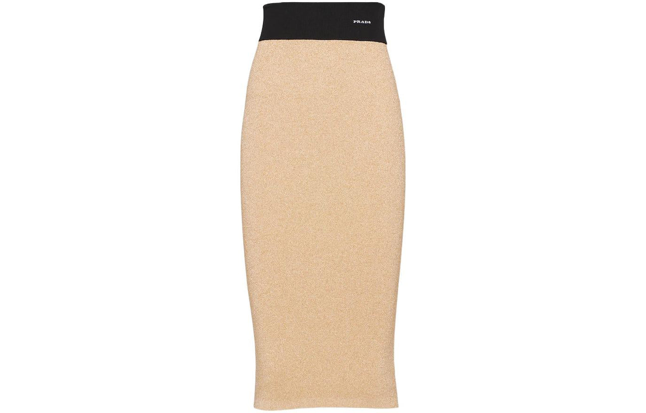 PRADA Casual Long Skirts Women's Gold