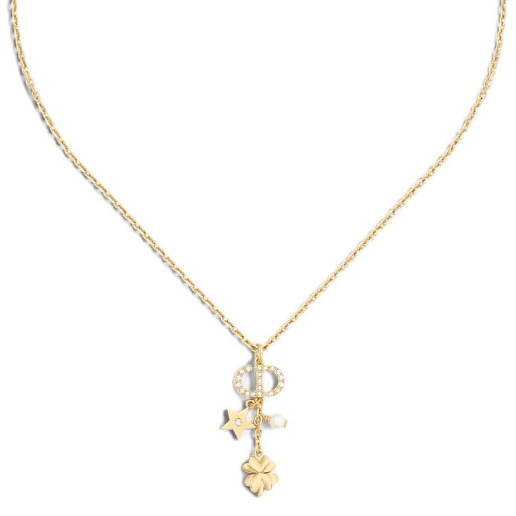 DIOR Metal Necklaces Women's Gold